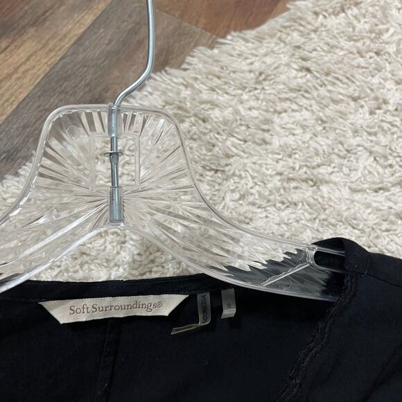 Soft Surroundings Half Moon Bay Embroidered Scallop Boho Button-Up Blouse - Picture 7 of 9